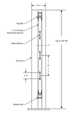 Vertical PLANK WITH WIDE STIFFENER INFILL CROSS-SECTION
