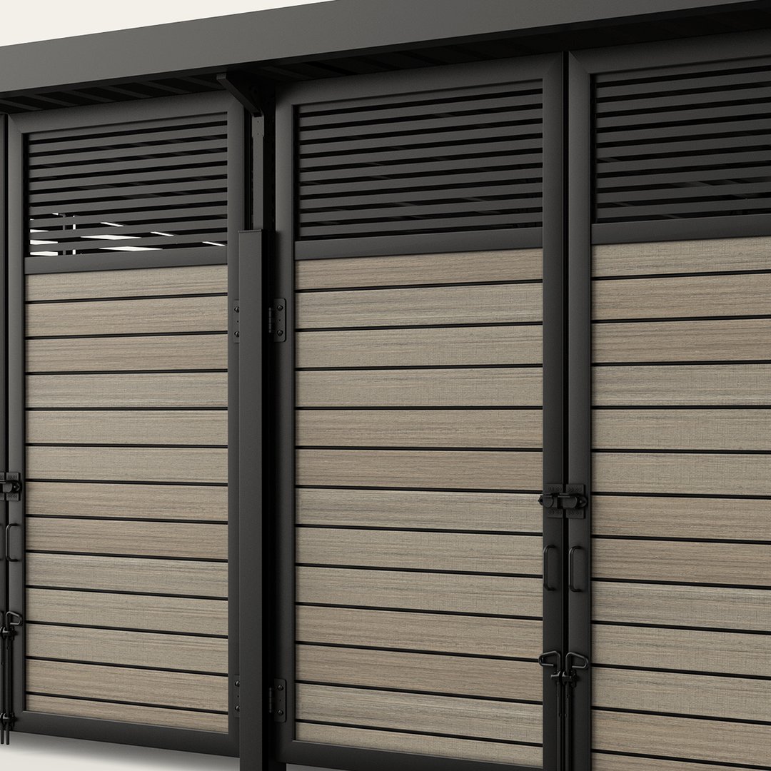 roofed-enclosure-1122R_HorizontalStandardStiffener_FrenchWhiteOak-L