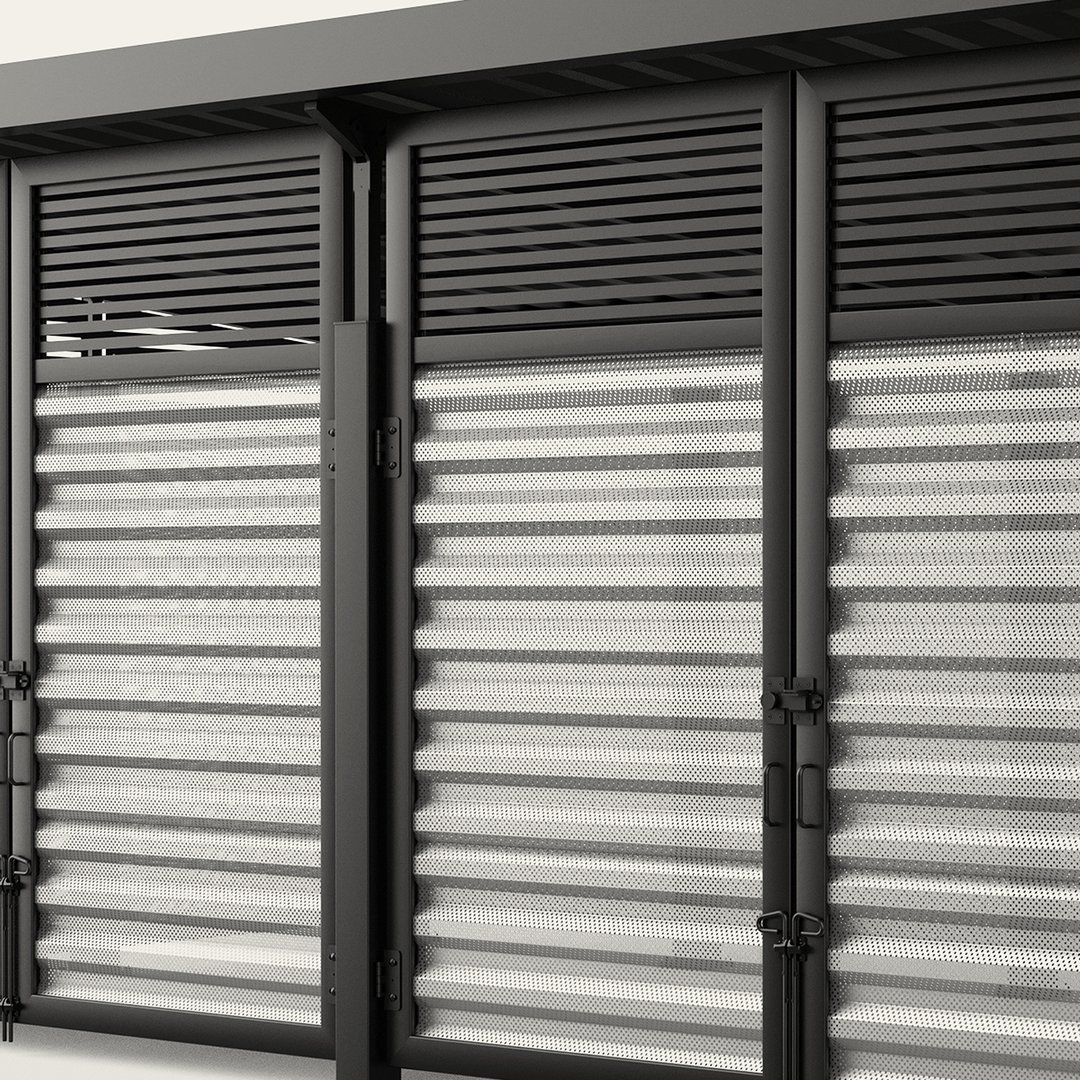 roofed-enclosure-1122R_Perforated7.2Rib_SilverSatin-L