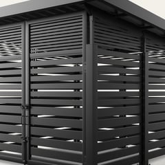 roofed-enclosure-1111R_Metal_VaryingSlats_ElectricBlack-L