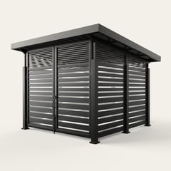 roofed-enclosure-1111R_Metal_VaryingSlats_ElectricBlack