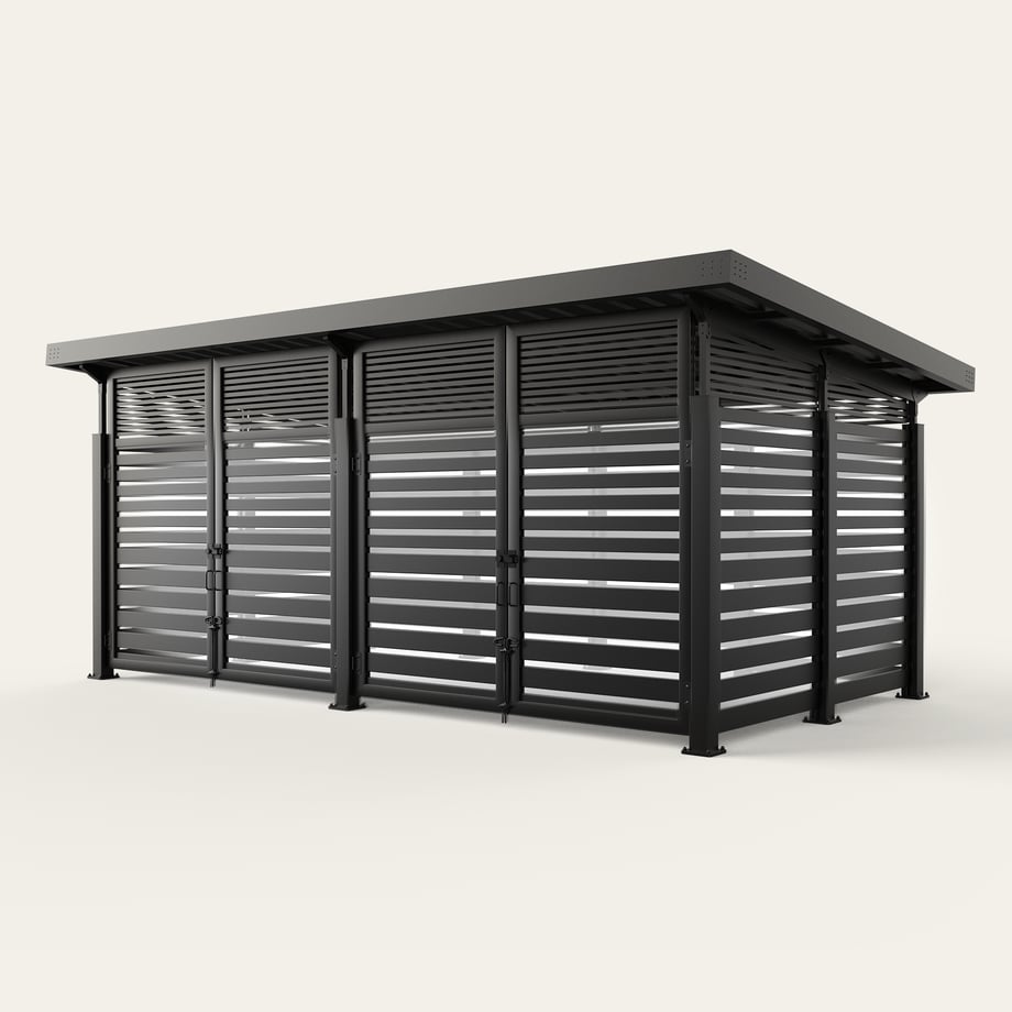 roofed-enclosure-1122R_Metal_VaryingSlats_ElectricBlack