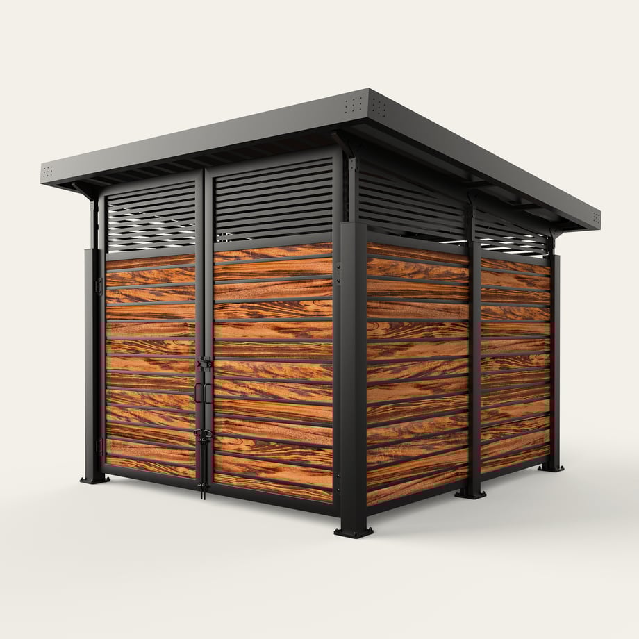 roofed-enclosure-1111R_HorizontalWideStiffener_Tigerwood