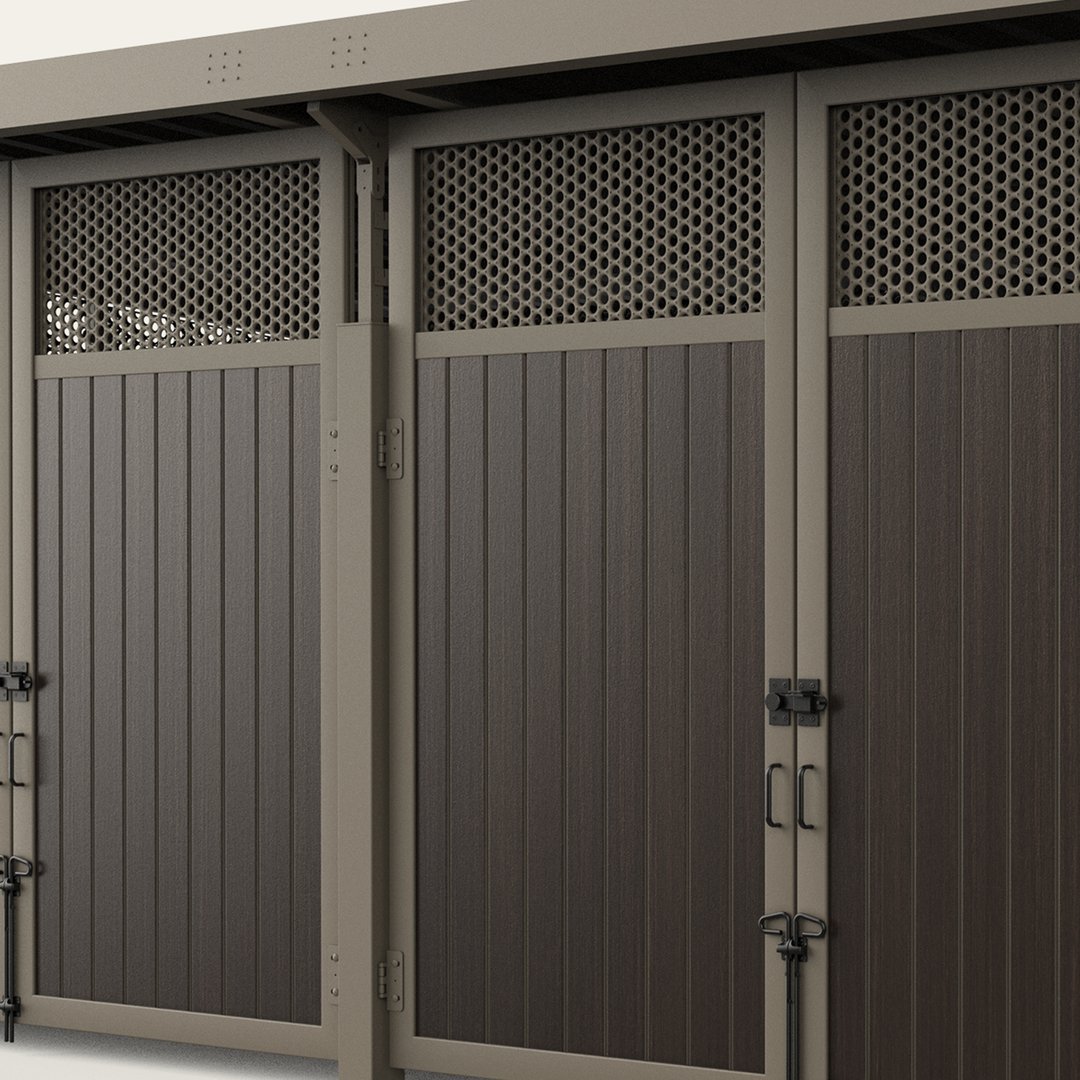 roofed-enclosure-1122r-DarkHickory-PerfTreadTransoms_SlateGray-L