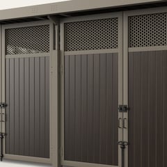 roofed-enclosure-1122r-DarkHickory-PerfTreadTransoms_SlateGray-L