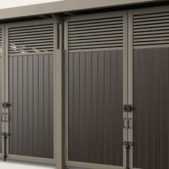 roofed-enclosure-1122r-DarkHickory-PlanarHorizontalSlatTransoms_SlateGray-L