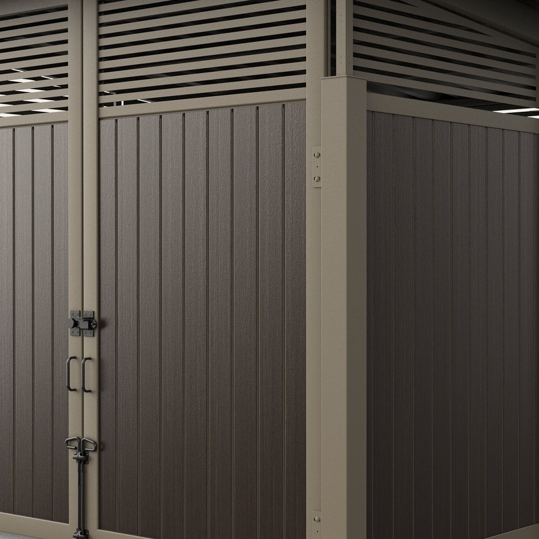 roofed-enclosure-1111r_Dark-Hickory-Planar-Horizontal-Slat-Transoms-SlateGray-L