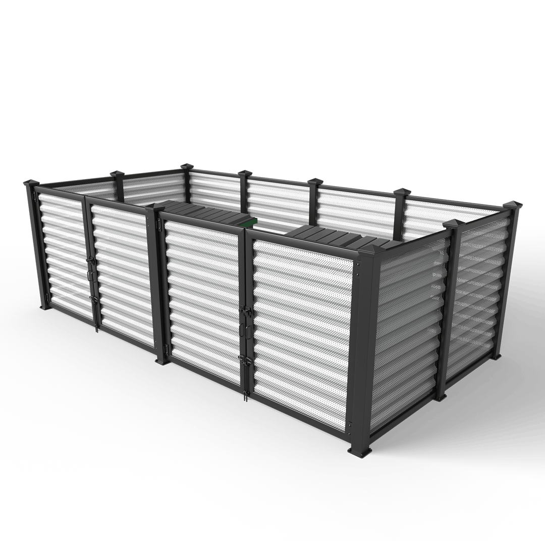 dumpster-enclosure-1122-perforated-7.2-rib-silver-satin-nighthawk