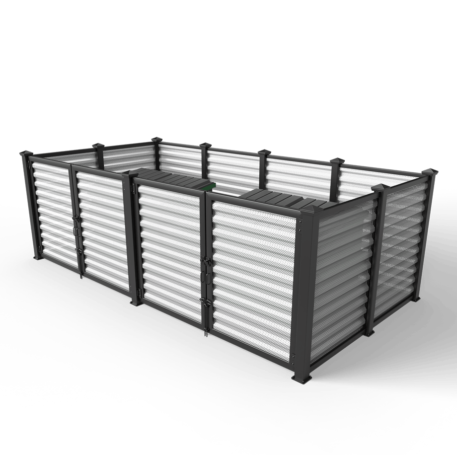 dumpster-enclosure-1122-perforated-7.2-rib-silver-satin-nighthawk