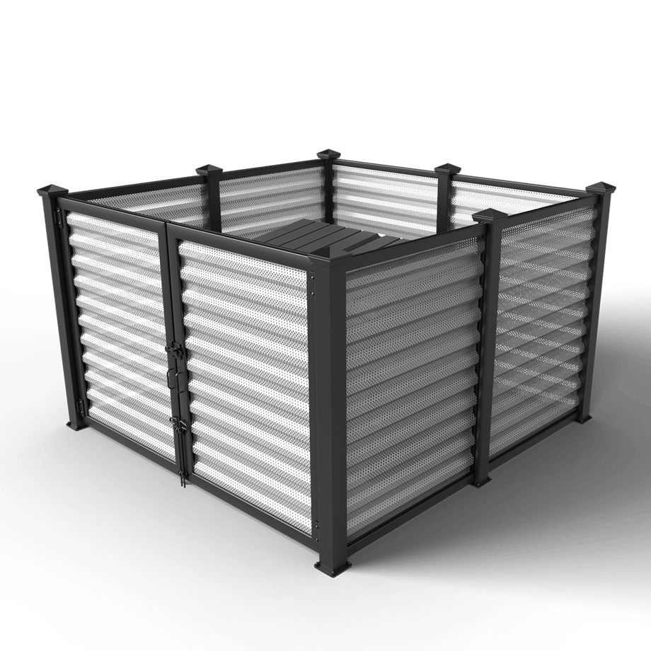 dumpster-enclosure-1111-perforated-7.2-rib-silver-satin-nighthawk
