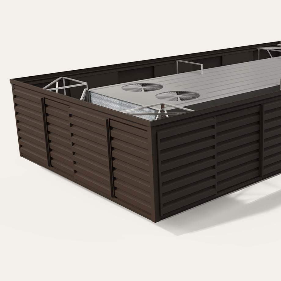 Unit Attached_ABS_Horizontal Rib_Mansard Brown-L