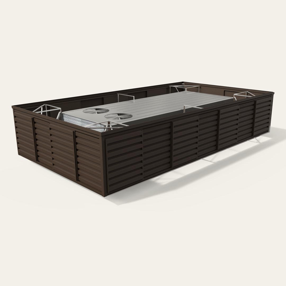 Unit Attached_ABS_Horizontal Rib_Mansard Brown