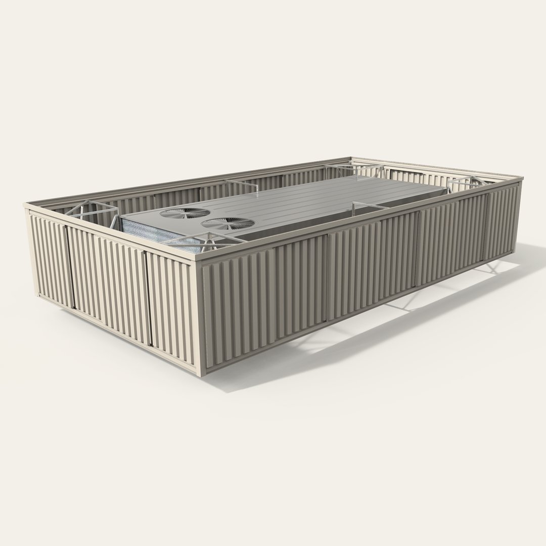 Unit Attached_ABS_Vertical Rib_Almond