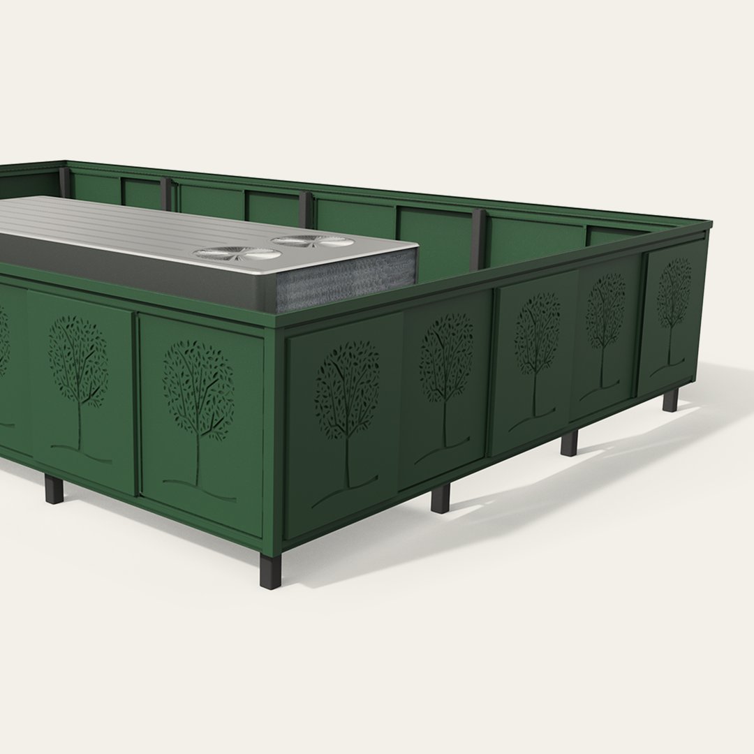 Post Mounted_ABS_Custom_Forest Green-L