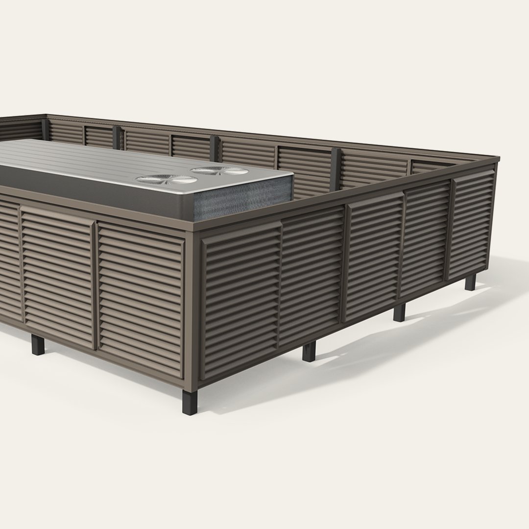 Post Mounted_ABS_Louver_Slate Gray-L