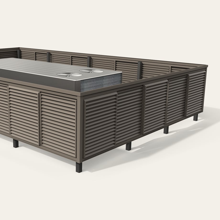 Post Mounted_ABS_Louver_Slate Gray-L