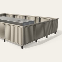 Post Mounted_ABS_Vertical Rib_Almond-L