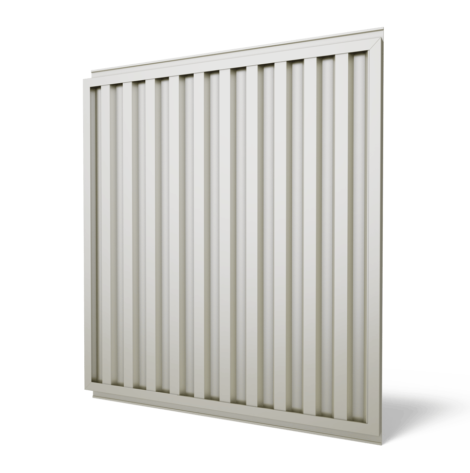 Envisor_4.0in_Corrugated_Vertical_Metal_Panel_52in_Almond_Panel