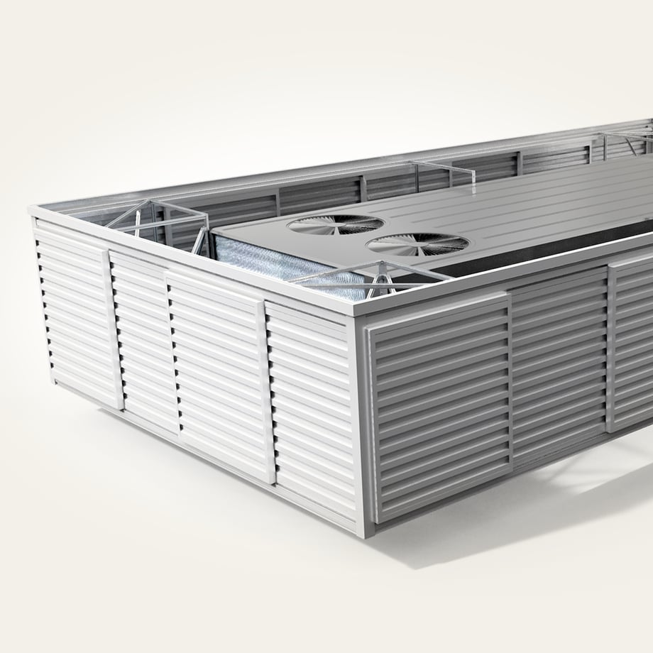 Unit Attached_Metal_4.0 Rib Horizontal_IglooWhite-L