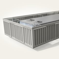 Unit Attached_Metal_4.0 Rib Vertical__Almond-L