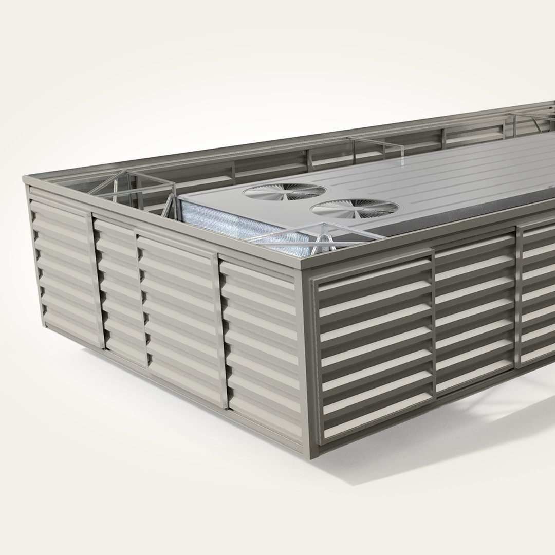 Unit Attached_Metal_7.2 Rib Horizontal_Almond-L