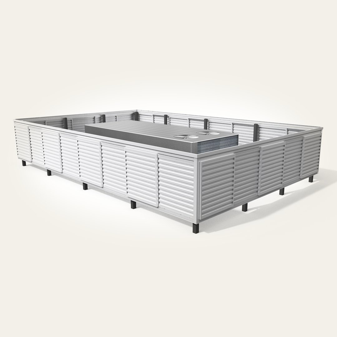 Post Mounted_Metal_4.0 Rib Horizontal_Igloo White