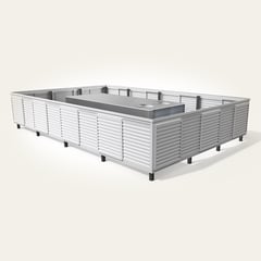 Post Mounted_Metal_4.0 Rib Horizontal_Igloo White