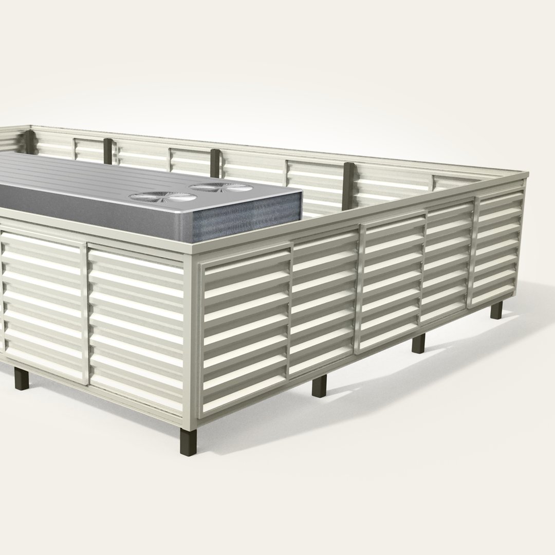 Post Mounted_Metal_7.2 Rib Horizontal Perf_Sandstone-L