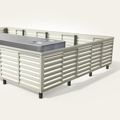 Post Mounted_Metal_7.2 Rib Horizontal Perf_Sandstone-L