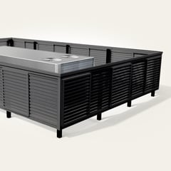 Post Mounted_Metal_Formed Louver_Electric Black-L