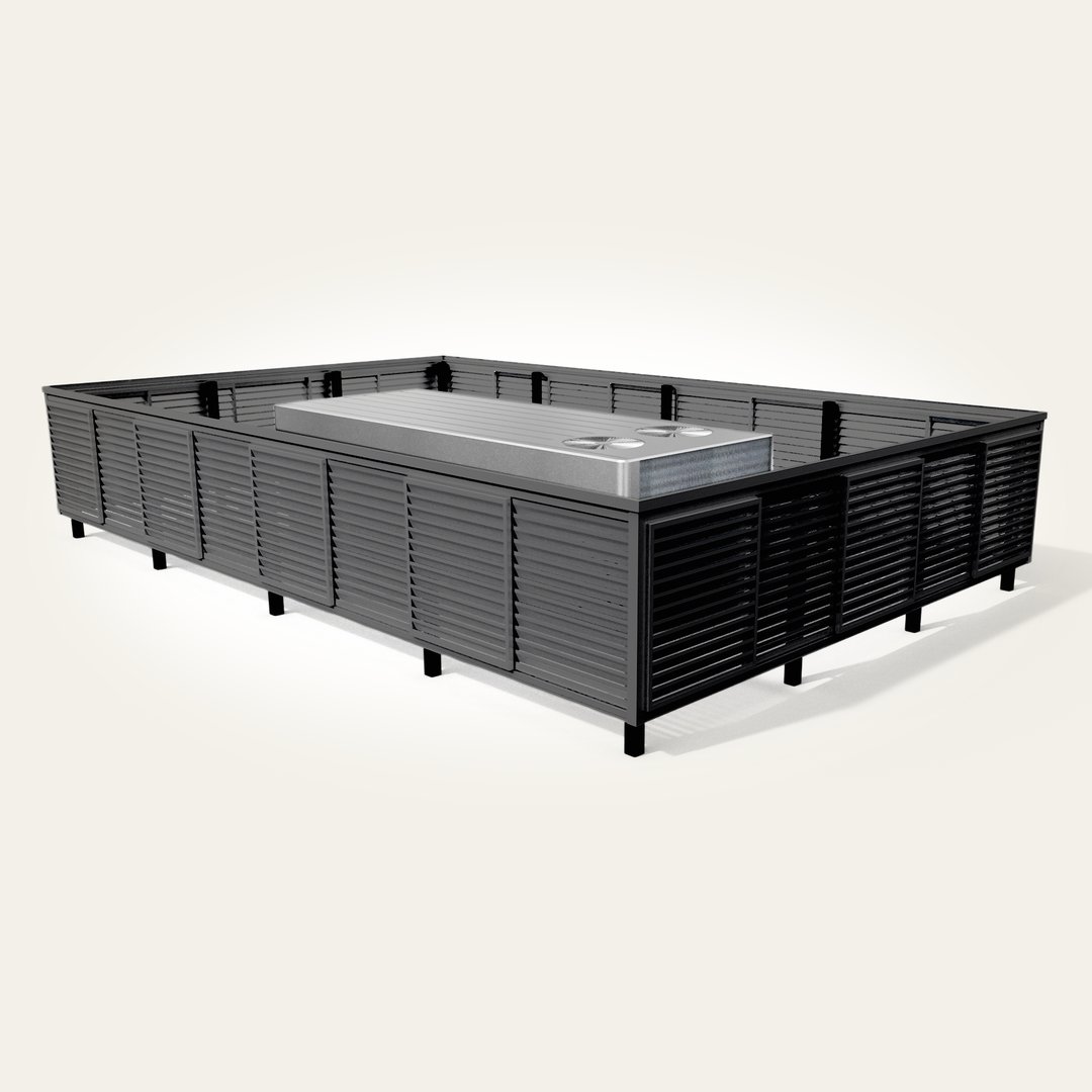 Post Mounted_Metal_Formed Louver_Electric Black