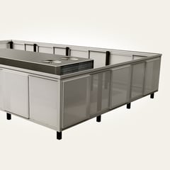 Post Mounted_Metal_Pan Perf_LightStone-L