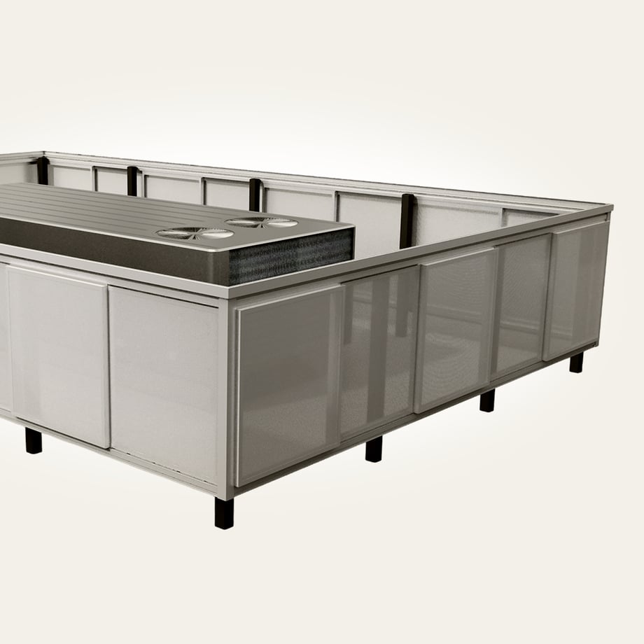 Post Mounted_Metal_Pan Perf_LightStone-L