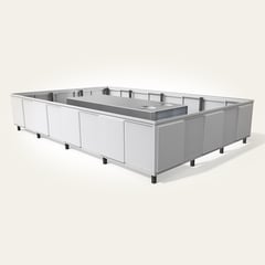 Post Mounted_Metal_Pan_Ash Gray