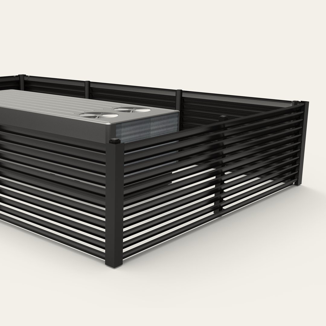 Post Mounted_Metal_Z-Fin_Metal_BlackTexture-Corner Covers-L