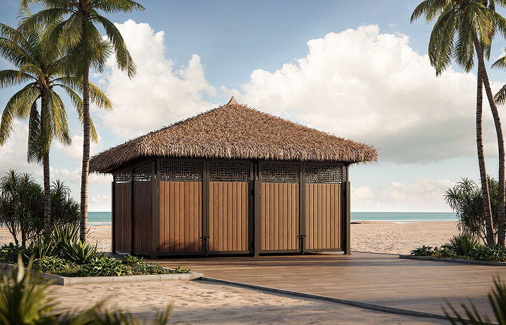 SanctumTM enclosure - THATCH ROOF