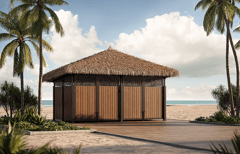 SanctumTM enclosure - THATCH ROOF